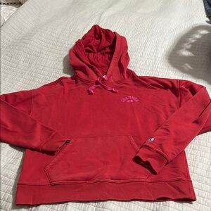 Champion Women's Red Hoodie Size Small